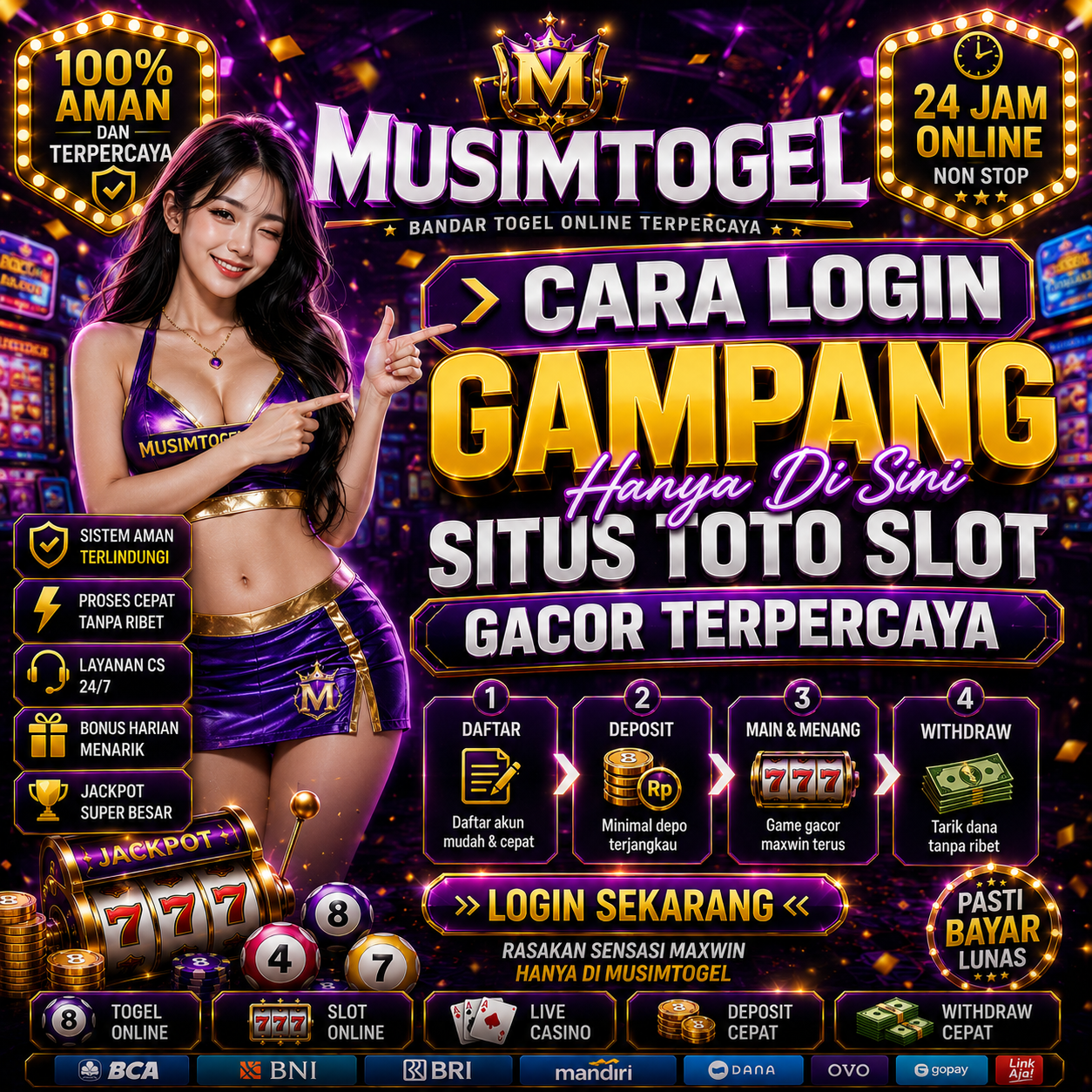 MUSIMTOGEL > Cara Login Gampang Hanya Di Sini Situs Toto Slot Gacor Terpercaya